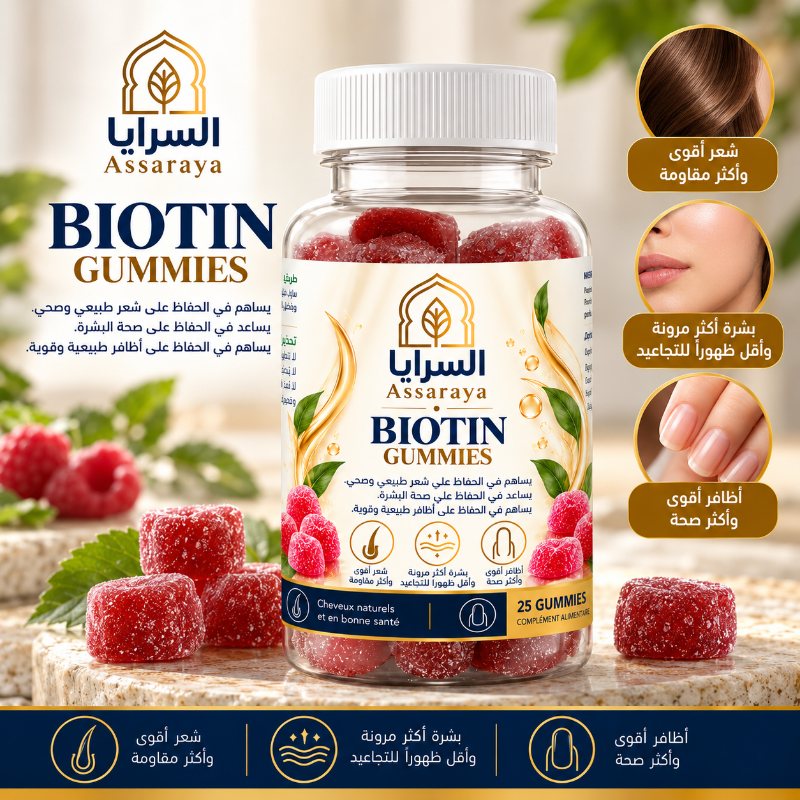 علبة Biotin Gummies من السرايا