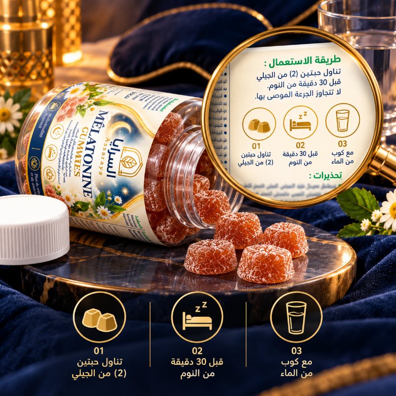 طريقة استعمال Mélatonine Gummies